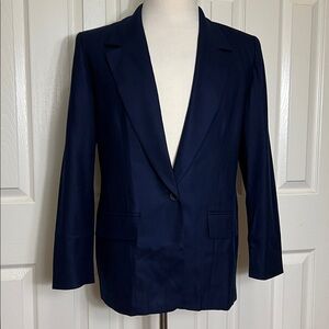 Pendleton Wool Blazer in Navy One Button Sz 8
